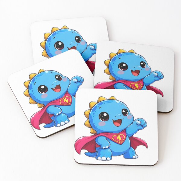 Item preview, Cute Superhero Dinosaur Kawaii Sticker designed and sold by DailyDoodlesBySumbul.