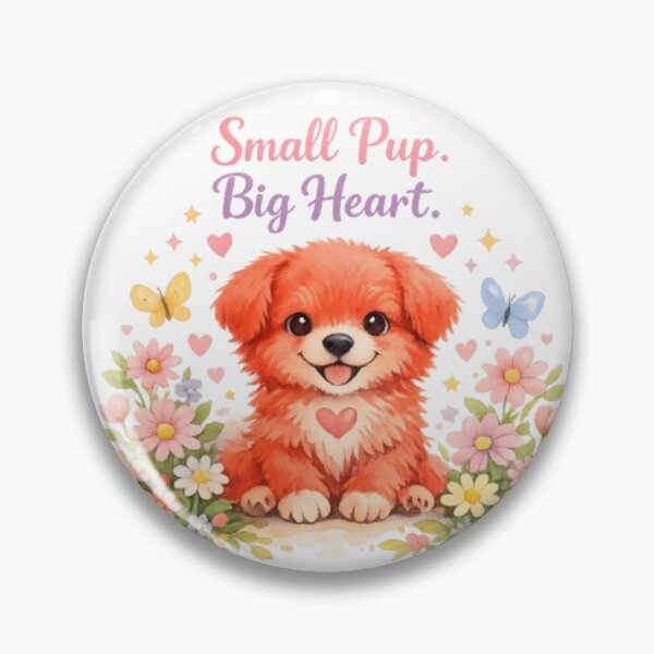 Item preview, Small Pup Big Heart Cute Red Puppy Watercolor | Dog Lover Inspirationa designed and sold by Obinne.