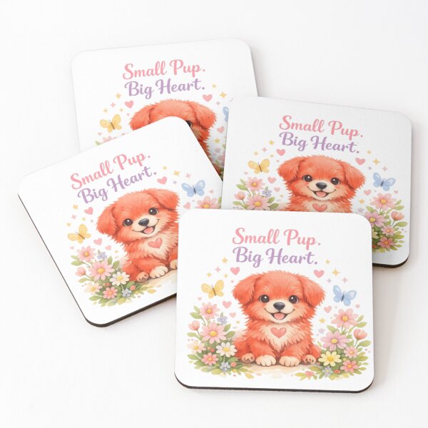 Item preview, Small Pup Big Heart Cute Red Puppy Watercolor | Dog Lover Inspirationa designed and sold by Obinne.