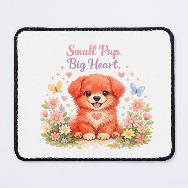 Item preview, Small Pup Big Heart Cute Red Puppy Watercolor | Dog Lover Inspirationa designed and sold by Obinne.