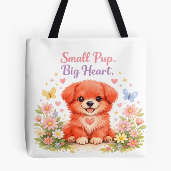 Item preview, Small Pup Big Heart Cute Red Puppy Watercolor | Dog Lover Inspirationa designed and sold by Obinne.