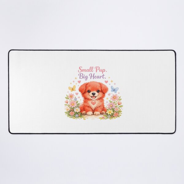 Item preview, Small Pup Big Heart Cute Red Puppy Watercolor | Dog Lover Inspirationa designed and sold by Obinne.