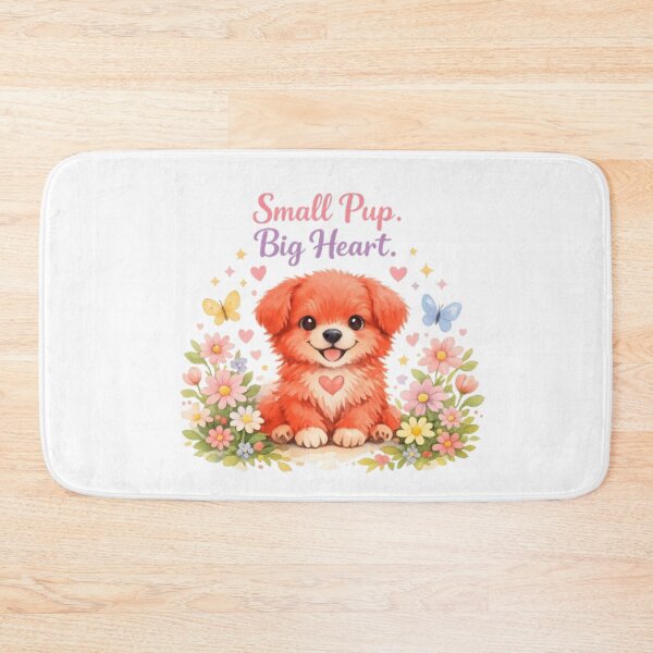 Item preview, Small Pup Big Heart Cute Red Puppy Watercolor | Dog Lover Inspirationa designed and sold by Obinne.