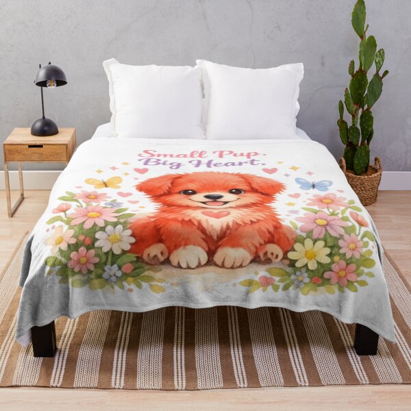 Item preview, Small Pup Big Heart Cute Red Puppy Watercolor | Dog Lover Inspirationa designed and sold by Obinne.