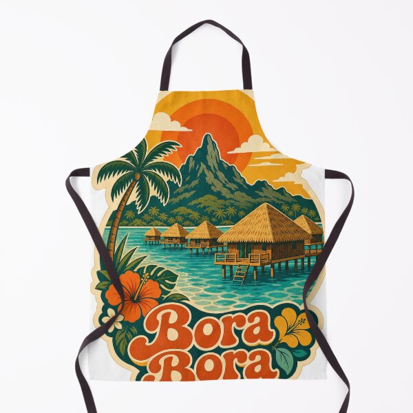 Item preview, Bora Bora French Polynesia Travel Souvenir - Retro Illustration designed and sold by VisualArtsOasis.