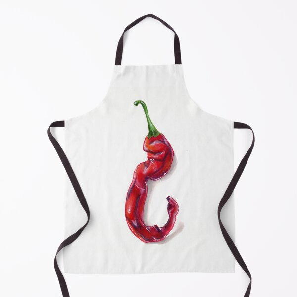 Artikelvorschau, Realistische, gebogene botanische Illustration einer roten Chilischote entworfen und verkauft von S. Amado.