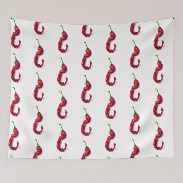 Item preview, Realistic Curved Red Chili Pepper Botanical Illustration designed and sold by S. Amado.