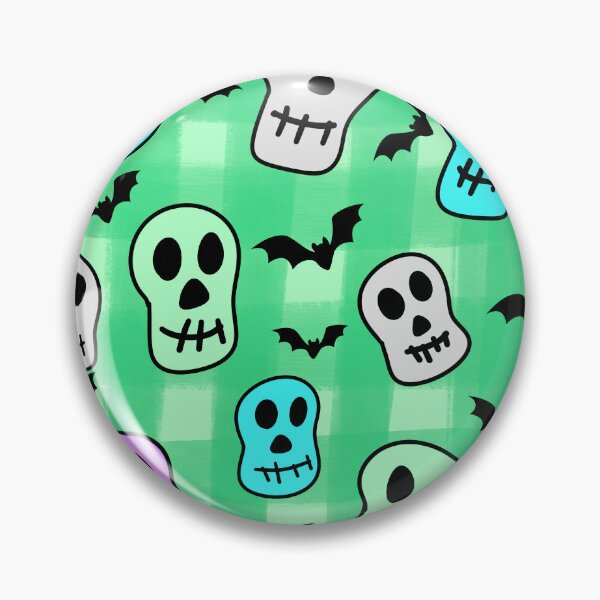 Item preview, Cute Halloween skull and bat pattern designed and sold by BritishDelights.