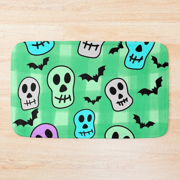 Item preview, Cute Halloween skull and bat pattern designed and sold by BritishDelights.