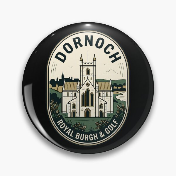 Item preview, Dornoch Scotland Cathedral Vintage Travel Emblem Golf designed and sold by k3rstman1.