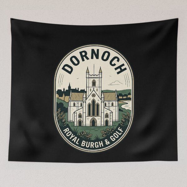 Item preview, Dornoch Scotland Cathedral Vintage Travel Emblem Golf designed and sold by k3rstman1.