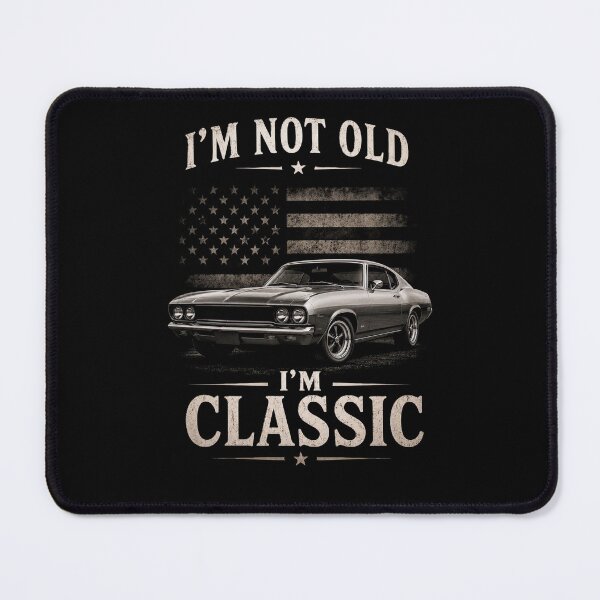 Item preview, I'm Not Old I'm Classic Muscle Car American Flag designed and sold by 519xdesign.