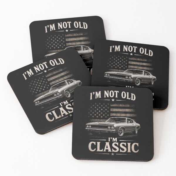 Item preview, I'm Not Old I'm Classic Muscle Car American Flag designed and sold by 519xdesign.