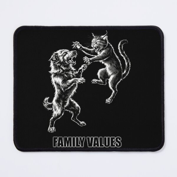 Item preview, Family Values Cat and Dog Fight Illustration designed and sold by SAIProject.
