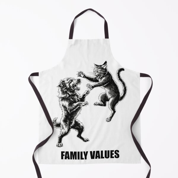 Item preview, Family Values Cat and Dog Fight Illustration designed and sold by SAIProject.