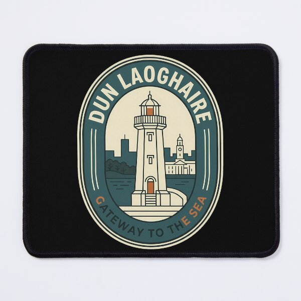 Item preview, Dun Laoghaire Ireland Lighthouse Vintage Travel Emblem designed and sold by k3rstman1.