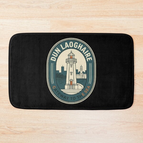 Item preview, Dun Laoghaire Ireland Lighthouse Vintage Travel Emblem designed and sold by k3rstman1.