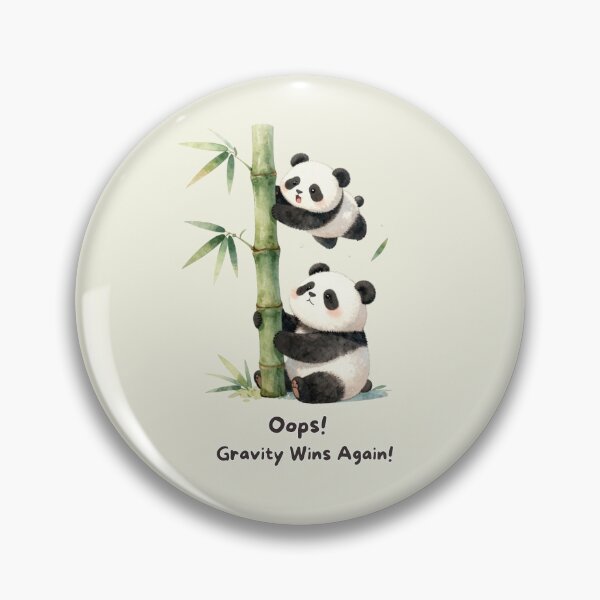 Item preview, Oops! Gravity Wins Again| Cute Panda Humor designed and sold by BCapybara.