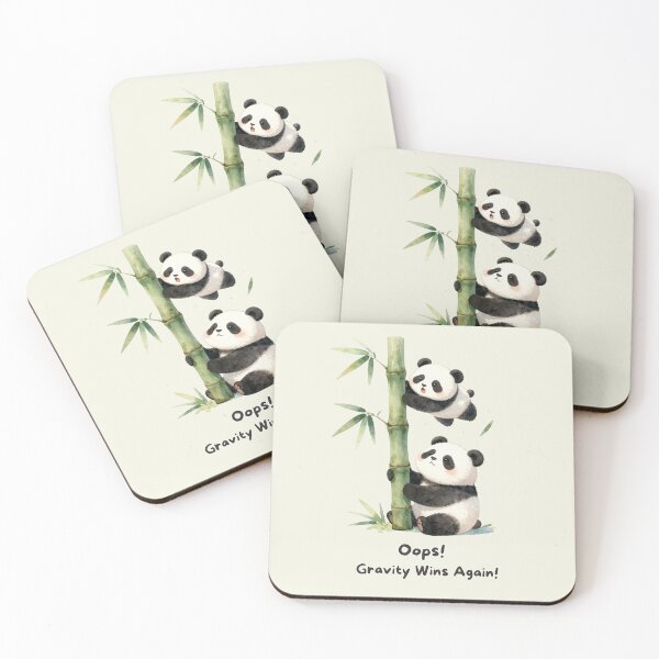 Item preview, Oops! Gravity Wins Again| Cute Panda Humor designed and sold by BCapybara.
