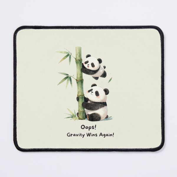 Item preview, Oops! Gravity Wins Again| Cute Panda Humor designed and sold by BCapybara.