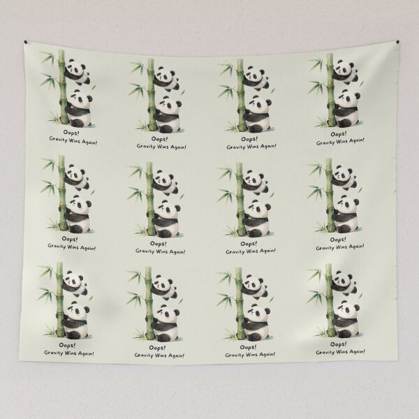 Item preview, Oops! Gravity Wins Again| Cute Panda Humor designed and sold by BCapybara.