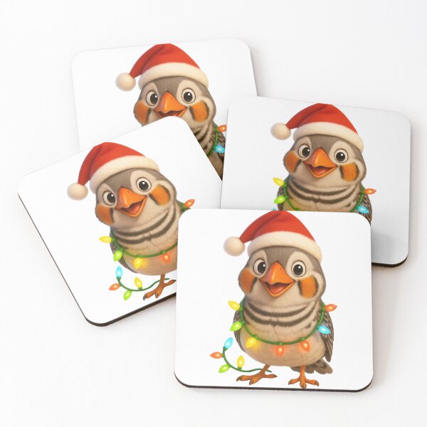 Item preview, Christmas Zebra Finch designed and sold by Sillytoe.