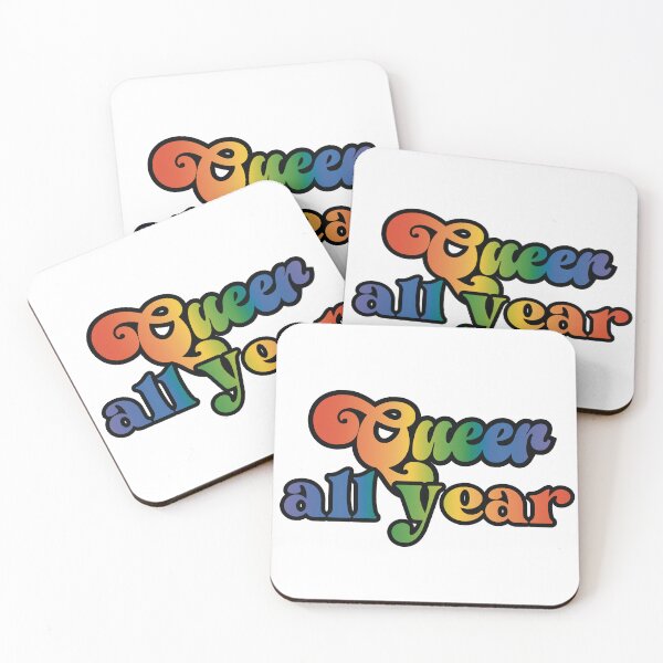 Item preview, Queer all year - rainbow pride design designed and sold by art by hannah lang.