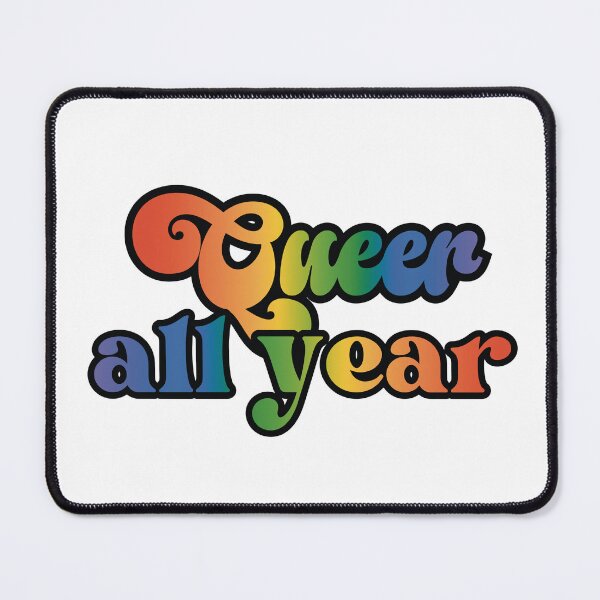 Item preview, Queer all year - rainbow pride design designed and sold by art by hannah lang.