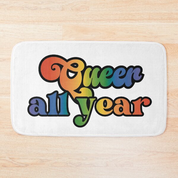 Item preview, Queer all year - rainbow pride design designed and sold by art by hannah lang.