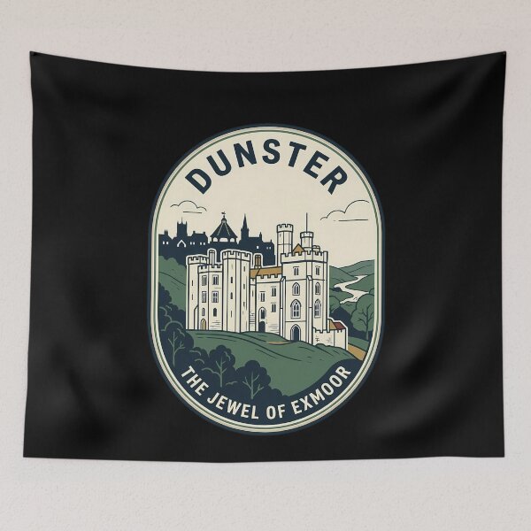 Item preview, Dunster Castle Somerset England Vintage Travel Emblem designed and sold by k3rstman1.