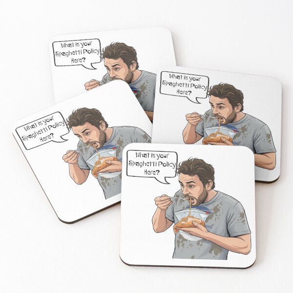 Item preview, What Is Your Spaghetti Policy Here - Charlie Kelly Art designed and sold by Deviant Logic Design.