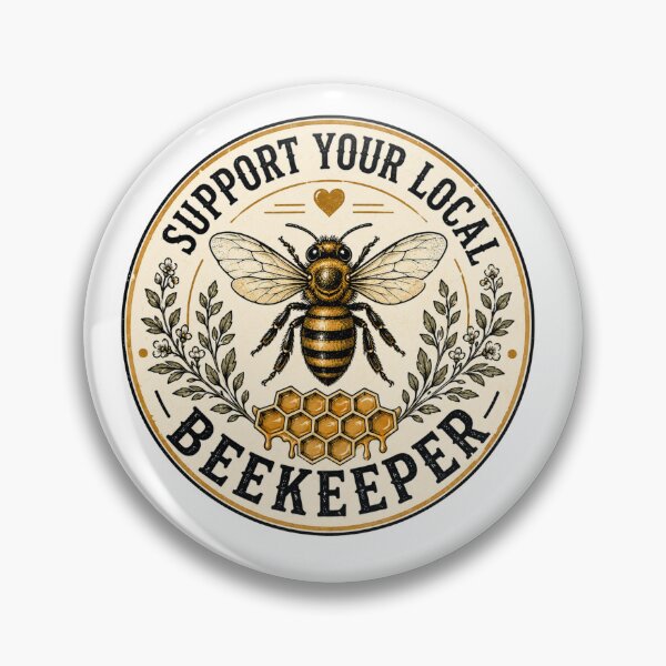 Item preview, Support Your Local Beekeeper Vintage Bee Badge Nature Lover Shirt designed and sold by Masloshop.