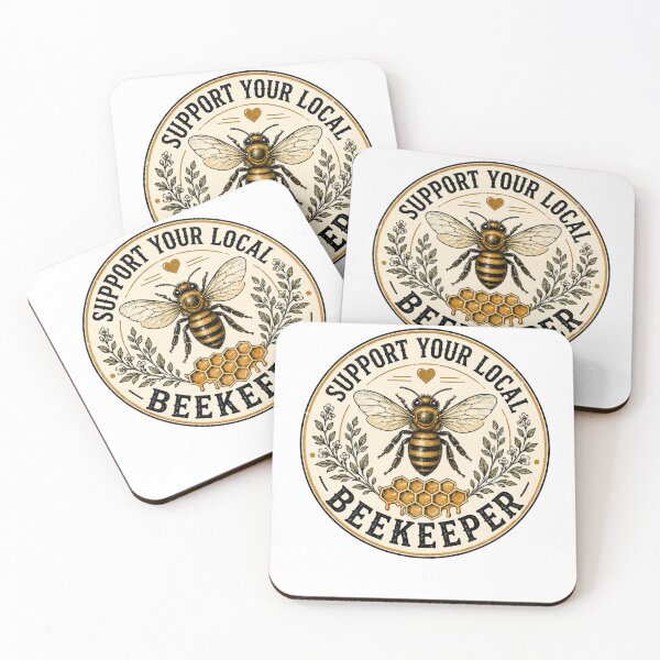Item preview, Support Your Local Beekeeper Vintage Bee Badge Nature Lover Shirt designed and sold by Masloshop.