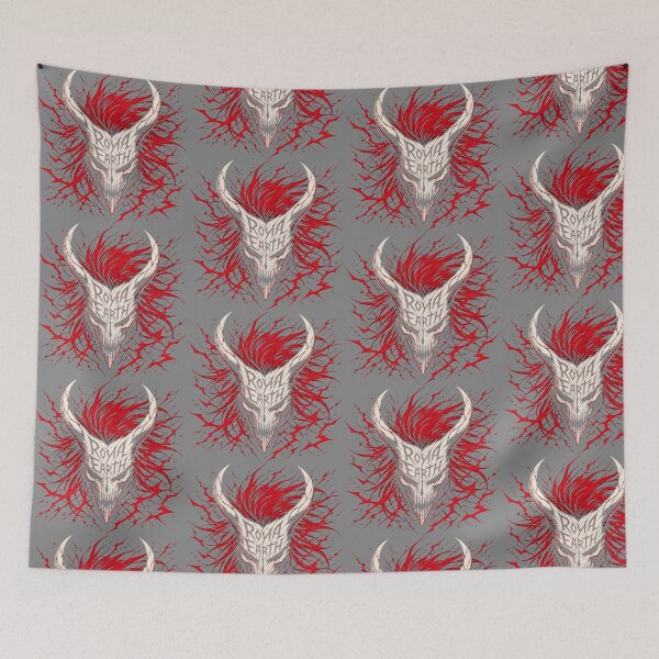 Item preview, Abstract Beast Mask Red Spike Crest Art designed and sold by RoyalEarthstore.