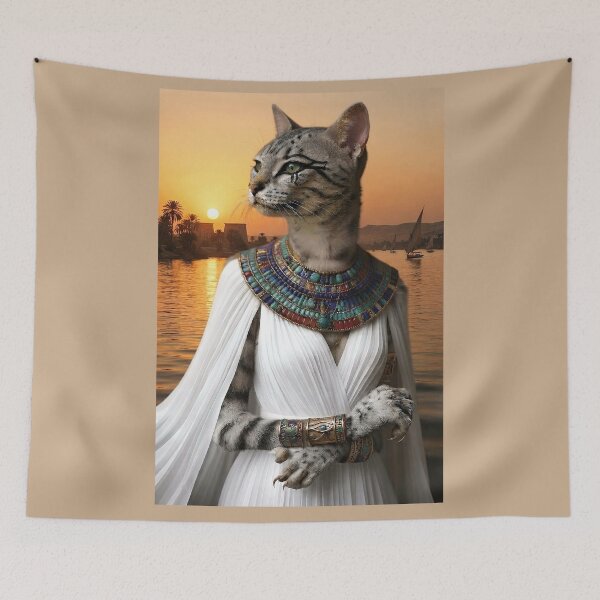 Item preview, Sacred Egyptian Cat Queen Bastet| Ancient Nile Fantasy Art designed and sold by TuyaArts.