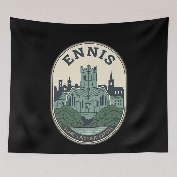 Item preview, Ennis County Clare Vintage Travel Emblem Ireland designed and sold by k3rstman1.