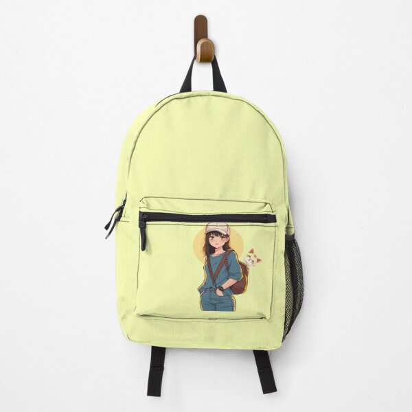 Item preview, Anime Girl Traveling with Cute Cat in Backpack designed and sold by hoodiehood.