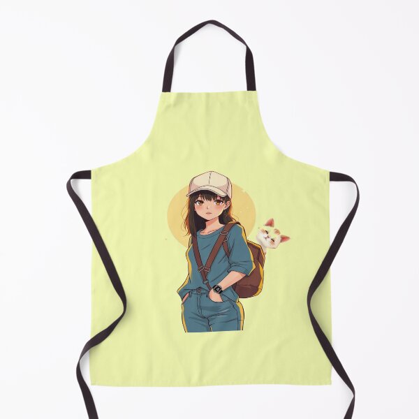 Item preview, Anime Girl Traveling with Cute Cat in Backpack designed and sold by hoodiehood.