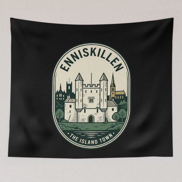 Item preview, Enniskillen The Island Town Vintage Travel Emblem designed and sold by k3rstman1.