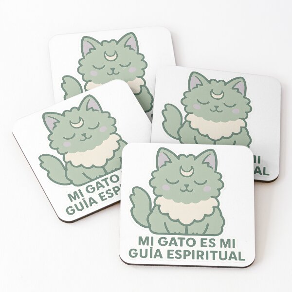 Item preview, Kawaii Spiritual Cat - My Cat is My Spiritual Guide (Humor) designed and sold by MildlyCosmic.
