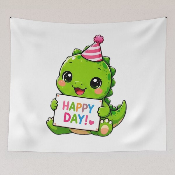 Item preview, Happy Day Cute Dinosaur Sticker designed and sold by DailyDoodlesBySumbul.