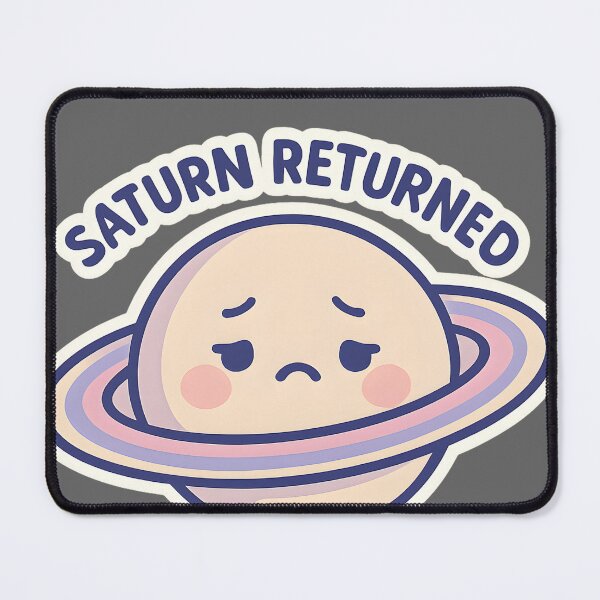 Item preview, Tired Kawaii Saturn - Saturn Return Humor Spiritual Astrology designed and sold by MildlyCosmic.