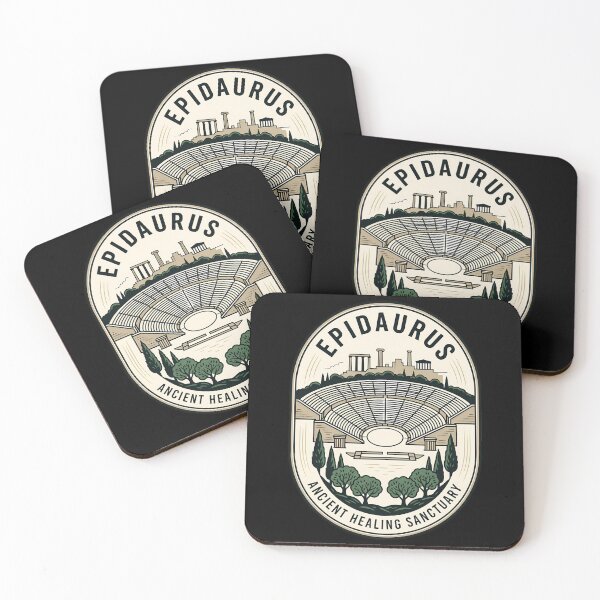 Item preview, Epidaurus Ancient Healing Sanctuary Vintage Travel Emblem designed and sold by k3rstman1.