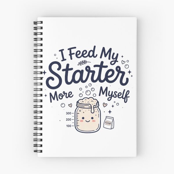 Item preview, I Feed My Starter More Than Myself Mug | Funny Sourdough Baker Quote | Bread Baking Coffee Cup | Fermentation Humor Gift designed and sold by Softbear Atelier.
