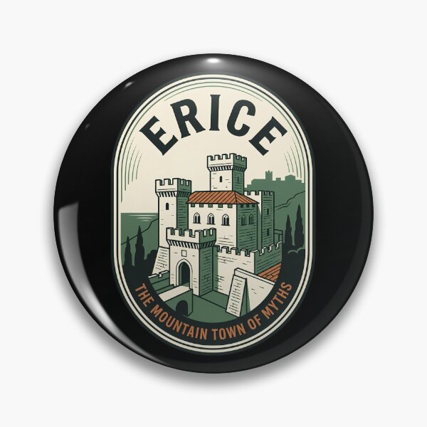 Item preview, Erice Sicily Vintage Travel Emblem Castle designed and sold by k3rstman1.