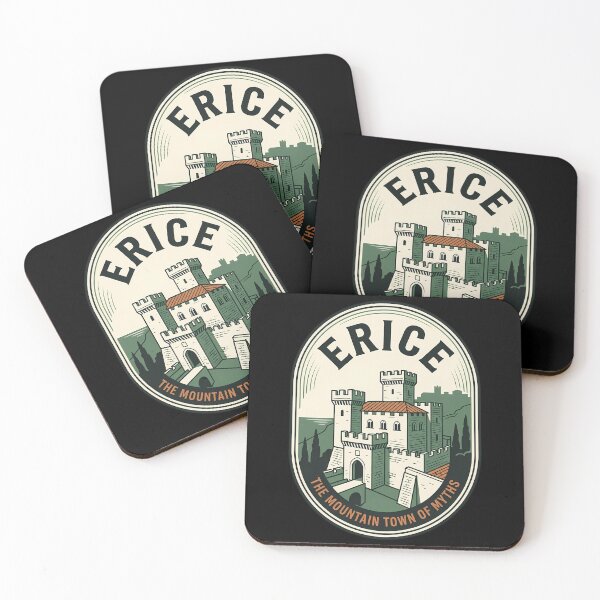 Item preview, Erice Sicily Vintage Travel Emblem Castle designed and sold by k3rstman1.