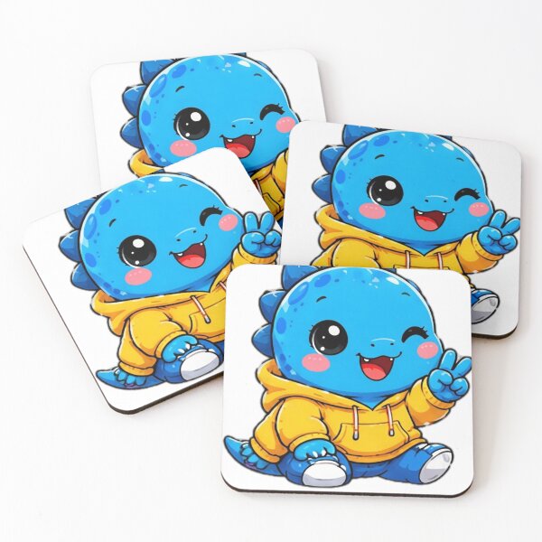 Item preview, Blue Dinosaur Hoodie Kawaii Sticker designed and sold by DailyDoodlesBySumbul.