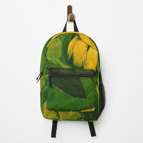 Item preview, Textured Yellow Wildflower Painting Rich Green Foliage Backdrop designed and sold by Wildw0od.