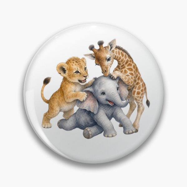 Item preview, Playful Safari Animals | Giraffe Elephant Tiger Nursery Art designed and sold by PAPIRO SIGLO XXI.