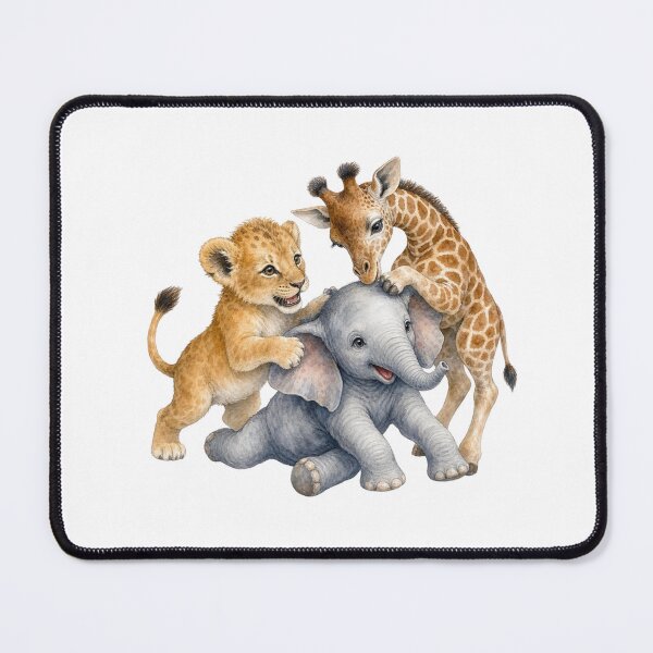 Item preview, Playful Safari Animals | Giraffe Elephant Tiger Nursery Art designed and sold by PAPIRO SIGLO XXI.